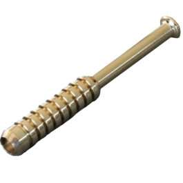 3″ Brass One Hitter Pipe-Ribbed Old School Classic for 4″ Dugouts