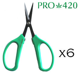 PRO 420 Scissors – 6 Pack of Classic Bonsai Professional Trimming Scissors for Cannabis