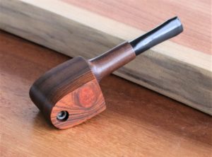 Exotic Wood Pipe with Swivel Lid