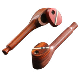 3.5″ Exotic Wood Pipe- Z4 SWIVEL INLAY American Crafted Smoking Pipe