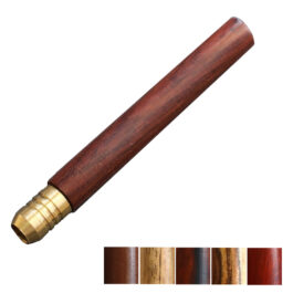 3″ Exotic Wood One Hitter Pipes- Crafted Hardwood pipe with Brass Bowl