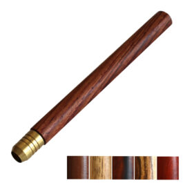 4″ Exotic Wood One Hitter Pipes-Crafted Hardwood pipe with brass bowl