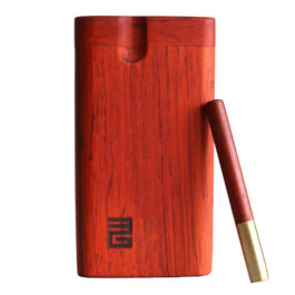 3rd Grain Padauk Wood Dugouts & One Hitter Pipe-American Crafted Stash Box