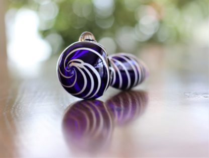 Blue Spiral Spoon Pipe