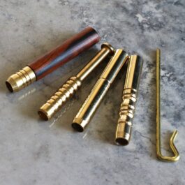 2″ One Hitter Pipes- Brass & Exotic Wood Pipes for 3″ Dugouts