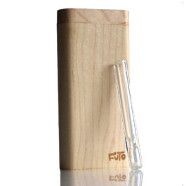 4″ Maple Wood Dugout- by Futo- Premier Stash Box with One Hitter & Stash Cleaner