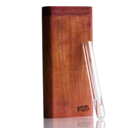 Purple Heart Wood Dugout- by Futo- Premium Stash Box with One Hitter & Stash Cleaner