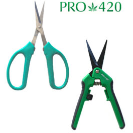 PRO 420 Combo Pack- Silver Classics & Spring Loaded Scissors- Trim-Manicure-Harvest- Trimmer’s Choice