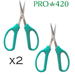 PRO 420 Classic Silver Scissors- 2 Pack- Harvest Scissors- Trim-Manicure-Professional Grade Scissors