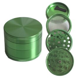 Green Herb Grinder- 2.5″ 4 Piece Professional Grade herb Grinder