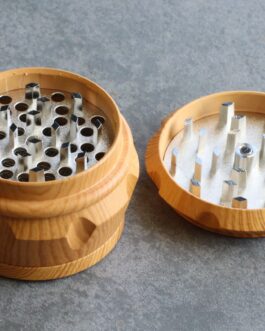 2.5″ Wood Herb Grinder- 4 Piece Grinder with Catch-Screen-Magnetic Lid