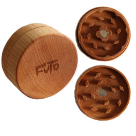 Futo Maple Wood Grinder- 2 Piece simple easy to use herb grinder