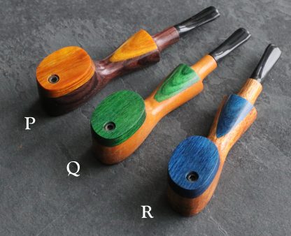 Colorful Exotic Wood Pipes with Swivel Lid- G3 COLOR ETCH BODY- Handcrafted American Pipes - Image 7