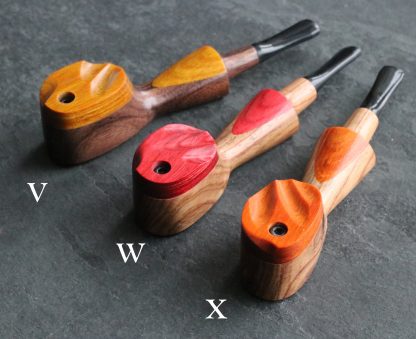 Colorful Exotic Wood Pipes with Swivel Lid- G3 COLOR ETCH BODY- Handcrafted American Pipes - Image 9