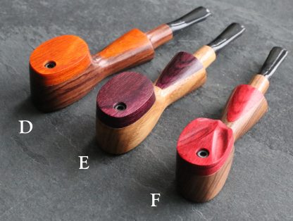 Colorful Exotic Wood Pipes with Swivel Lid- G3 COLOR ETCH BODY- Handcrafted American Pipes - Image 3