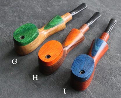 Colorful Exotic Wood Pipes with Swivel Lid- G3 COLOR ETCH BODY- Handcrafted American Pipes - Image 4