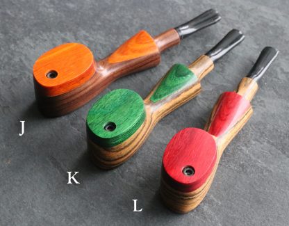 Colorful Exotic Wood Pipes with Swivel Lid- G3 COLOR ETCH BODY- Handcrafted American Pipes - Image 5