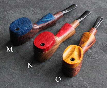 Colorful Exotic Wood Pipes with Swivel Lid- G3 COLOR ETCH BODY- Handcrafted American Pipes - Image 6