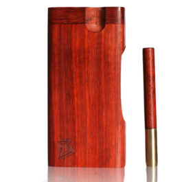 4″ Padauk Dugout & One Hitter Pipe-Branded Dugouts-American Crafted Stash Box