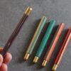 4" Rainbow Wood & Brass Pipes