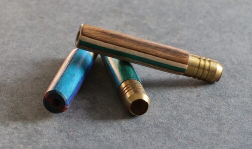 2" Rainbow Wood & Brass Pipes