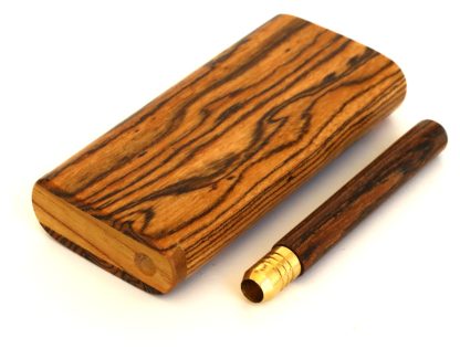 One of a Kind Bocote Slider Lid Dugout & One Hitter Pipe - Image 3