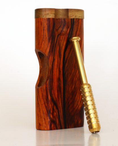 Cocobolo Swivel Lid Dugout & One Hitter-Classy Handcrafted American Stash Box - Image 4