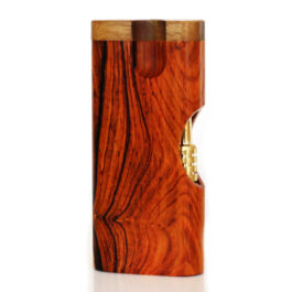 Cocobolo Swivel Lid Dugout & One Hitter-Classy Handcrafted American Stash Box