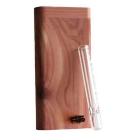 Cedar Wood Dugout- by Futo- Premium Stash Box with One Hitter & Stash Cleaner