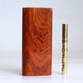 Cocobolo Slider Lid Dugout & One Hitter-Classy Handcrafted American Stash Box