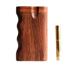 3″ Caribbean Rosewood Dugouts & One hitter pipes-American crafted Stash Box-Snap Top Lid