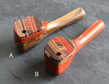 Exotic Wood Swivel Lid Pipe-TP26LT-4"-American Handcrafted Smoking Pipe - Image 2