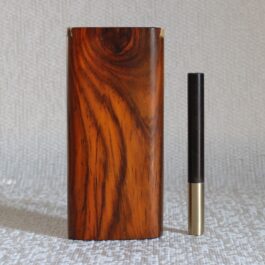 Cocobolo Slider Lid Dugout & One Hitter-Classy Handcrafted American Stash Box