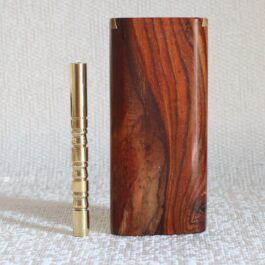 Cocobolo Slider Lid Dugout & One Hitter-Classy Handcrafted American Stash Box