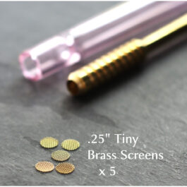 Brass Screens x 5- Tiny Brass Screens for One Hitter Pipes .25″ diameter