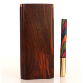 Cocobolo Slider Lid Dugout & One Hitter-Classy Handcrafted American Stash Box