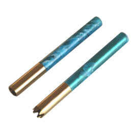 3″ Brass One Hitter Pipes-Aqua