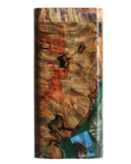 Galaxy Burl Futo Stash Box- Out of this World Wood Dugout- 4″ Burled Wood- Best Quality