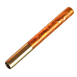 3″ Brass One Hitter Pipes-Orange Resin