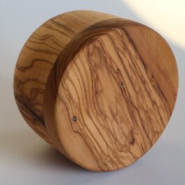 Olive Wood Storage Jar-Round Magnetic Lid