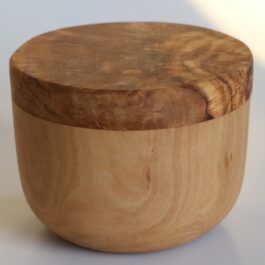 Olive Wood Storage Jar-Round Magnetic Lid