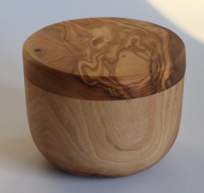 Olive Wood Storage Jar-Round Magnetic Lid