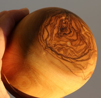 Olive Wood Storage Jar-Round Magnetic Lid - Image 2