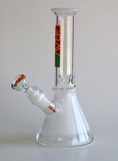 8" GRAV Glass Bong-Water Pipe-Downstem & Herb Slide-Red/Gold/Green - Image 6