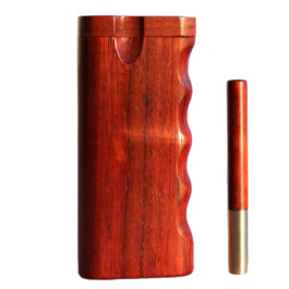 4″ Padauk Spring Lock Dugouts & One hitter pipes-American Handcrafted Stash Boxes