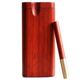 3″ & 4″ Padauk Spring Lock Dugouts & One hitter pipes-American Handcrafted Stash Boxes