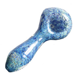 4″ Glass Spoon Pipe-Blue Tie Dye