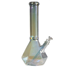 14″ Crystal Glass Bong- Glass Beaker-Large Water Bong