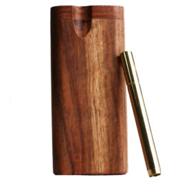 4″ Caribbean Rosewood Swivel Lid Dugouts-American Handcrafted Stash Box & One Hitter Pipe