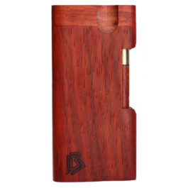 4″ Padauk Square Cutaway Dugout & One Hitter Pipe-American Crafted Stash Box